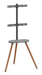 BRATECK βάση δαπέδου FS28-44F-04 για τηλεόραση 43-65" έως 35kg, με ράφι