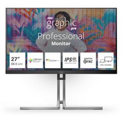 AOC Q27U3CV IPS HDR Monitor 27" QHD 2560x1440 με Χρόνο Απόκρισης 4ms GTG