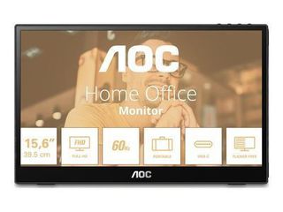 AOC 16T3EA IPS Φορητό Monitor 16" FHD 1920x1080 με Χρόνο Απόκρισης 4ms GTG
