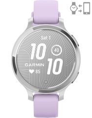 Garmin Lily 2 Aluminium Αδιάβροχο Smartwatch με Παλμογράφο (Silver/Jasmine Purple)