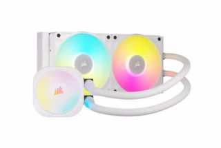 Corsair CW-9061020-WW ICUE Link Titan 240 RX RGB Υδρόψυξη Επεξεργαστή Διπλού Ανεμιστήρα 120mm για Socket AM4/AM5/1700 Λευκή
