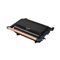 Primo PRPT-40492 Τοστιέρα Panini Αντικολλητικές πλάκες 1000W Wooden-Μαύρη