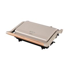 Primo PRPT-40493 Τοστιέρα Panini Αντικολλητικές πλάκες 1000W Wooden-Γκρι