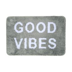 Estia 02-28565 Πατάκι Μπάνιου Microfiber Good Vibes Μεντα 40x60εκ.