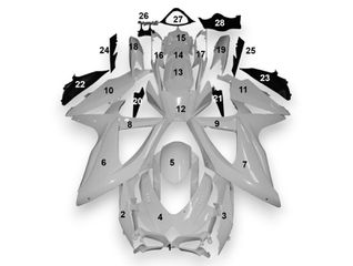FAIRING ΜΕΜΟΝΩΜΕΝΑ ΤΕΜΑΧΙΑ ΠΛΑΣΤΙΚΑ SUZUKI GSXR600/750 2008-2010 ΑΒΑΦΑ