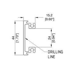 PENNELCOM 10145 1U High MSB Frame Extrusion 2m - PENN-ELCOM-thumb-1