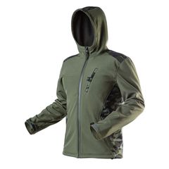 NEO TOOLS Μπουφάν εργασίας Softshell με κουκούλα CAMO 81-553-XXL