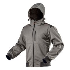 NEO TOOLS Μπουφάν εργασίας Softshell με κουκούλα Γκρι 81-551-L/52
