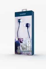 GEMBIRD METAL EARPHONES WITH MICROPHONE BLACK (MHS-EP-001)
