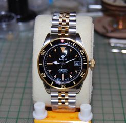 Ρολόι Χειρός ZODIAC Professional 200M Red Dot (rebuilding), Two Tone BB52 Case, Αυτόματο με μηχανή Sellita SW200-1