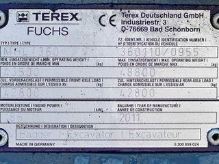 Εκσκαφέας Με Λάστιχα Terex 2011 FUCHS MHL 360 * Χειριστής υλικών * TOP-thumb-10