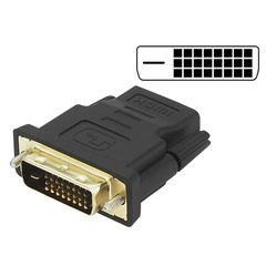 Αντάπτορας με έξοδο DVI & υποδοχή HDMI M/F BLOW σε μαύρο χρώμα