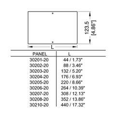 PENNELCOM 30202 3U MSB Front Panel - 2 Module Wide - PENN-ELCOM-thumb-1