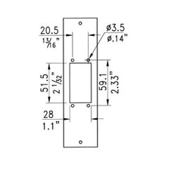 PENNELCOM 40523 4U MSB Front Panel for 1 x EDAC90 - 1 Module Wide - PENN-ELCOM-thumb-1
