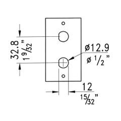 PENNELCOM 20522 2U MSB Front Panel for 2 x BNC - 1 Module Wide - PENN-ELCOM-thumb-1