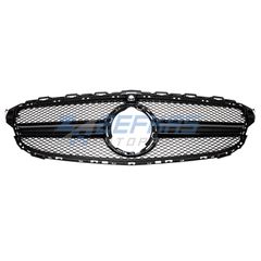 Μάσκα εμπρός Black με Camera κατάλληλο για MERCEDES C-Class (W205) Sedan Estate Coupe Cabrio Facelift (2018-2021)