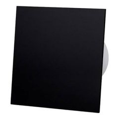 Πρόσοψη-πάνελ 175x175mm για εξαεριστήρα Airoxy drim γυάλινη σε μαύρο ματ χρώμα 01-174