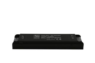 Μίνι τροφοδοτικό αλουμινίου 360W μαύρο χρώμα για ταινίες LED 230V/24VDC με προστασία από υπερφόρτωση