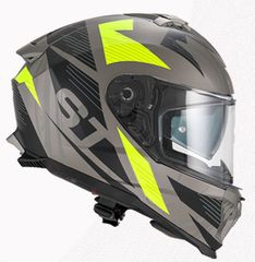 Κράνος Μηχανής Fullface FSD865 Γκρι/Κίτρινο με φιμέ εσωτερική ζελατίνα