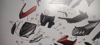 Γνήσια Εσωτερική Ποδιά Πάνω Malaguti Spectre GP 125