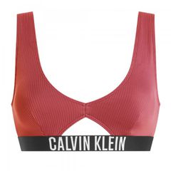 Calvin Klein Γυναικείο Μαγιό Μπουστάκι Ριπ Με Αφαιρούμενη Επένδυση & Λάστιχο Με Logo