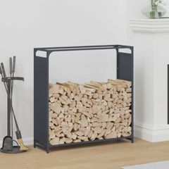 Ράφι για καυσόξυλα Ανθρακί 90x28x90 cm Ατσάλι ψυχρής έλασης 864217