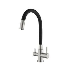 Τρίοδη Μπαταρία Κουζίνας QF-827 Εύκαμπτη Inox