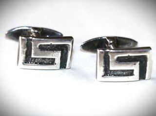 Μανικετόκουμπα Ασημένια 925 μασίφ sterling Silver Μέανδρος από κλείσιμο καταστήματος SBTS012