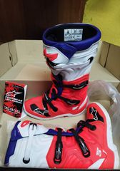 ΜΠΟΤΕΣ ENDURO MOTOCROSS ALPINESTARS TECH 5 RED FLUO BLUE WHITE No 45.5