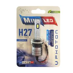 LED MINI Λάμπα H27 Can Bus Compact 6000K 12V24V Photon 1τμχ.