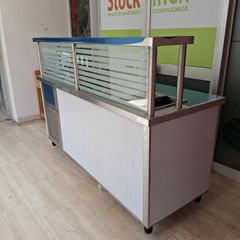 Πόστο τυλιχτή, βιτρίνα ψυχόμενη 185*70*85/125 εκ, με 2 πόρτες, πάσο και θέσεις για GN, συντήρηση.  ΕΙΔΙΚΕΣ ΚΑΤΑΣΚΕΥΕΣ STOCKINOX - ΖΗΤΗΣΤΕ ΜΑΣ ΠΡΟΣΦΟΡΑ!-thumb-2