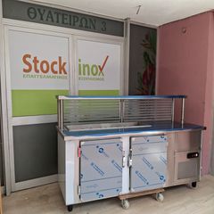 Πόστο τυλιχτή, βιτρίνα ψυχόμενη 185*70*85/125 εκ, με 2 πόρτες, πάσο και θέσεις για GN, συντήρηση.  ΕΙΔΙΚΕΣ ΚΑΤΑΣΚΕΥΕΣ STOCKINOX - ΖΗΤΗΣΤΕ ΜΑΣ ΠΡΟΣΦΟΡΑ!-thumb-8