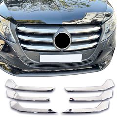 ΕΤΟΙΜΟΠΑΡΑΔΟΤΟ ΝΕΟ ΣΕΤ 6Χ ΝΙΚΕΛ ΔΙΑΚΟΣΜΗΤΙΚΑ "ΑΝΟΞΕΙΔΩΤΑ" ΕΜΠΡΟΣ ΜΑΣΚΑΣ ΓΙΑ MERCEDES VITO W447 (2024+) FACELIFT ΜΟΝΤΕΛΑ