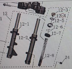 Γνήσιο Ο-Ρινκ Εμπρός Σύστημα Malaguti Spectre GP 125