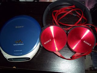 cd Walkman sony D-EJ360 με ακουστικα huawei