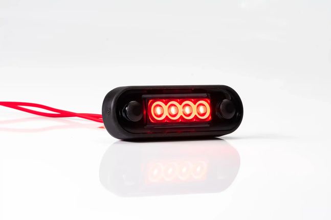 Φανάρι Όγκου 4 Led Fristom 12-36V Φιμέ Κόκκινο