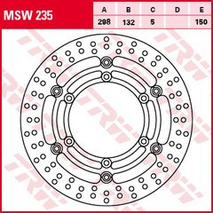 ΔΙΣΚΟΠΛΑΚΑ ΕΜΠΡΟΣ TRW YAMAHA XJ S DIVERSION 600 1998-2003, XV A WILD STAR 1600 1999-2004, XVS DRAG STAR 650 1997-2003, XVS DRAG STAR CLASSIC 650 1998-2007, XVS DRAG STAR V STAR CLASSIC 1100 2000-2007,-thumb-1