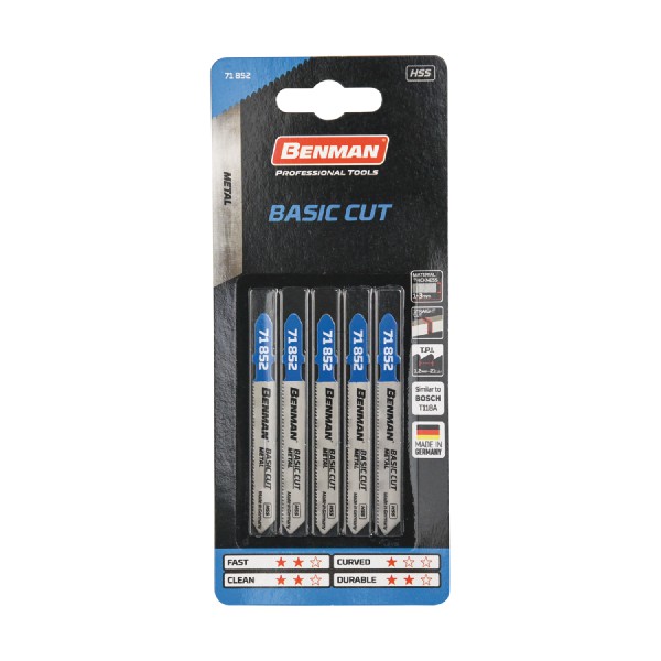 BENMAN ΠΡΙΟΝΟΛΑΜΕΣ BASIC CUT ΓΙΑ ΜΕΤΑΛΛΟ, 5 ΤMX (71852)
