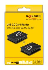 DELOCK card reader 91007 για Micro SD/SD/CF/MS/xD/M2, μαύρο-thumb-3