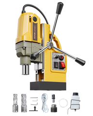Magnetic Drill 1200W 2810 lbf Magnetic Drill Press 1,6 in Boring Diameter Yellow