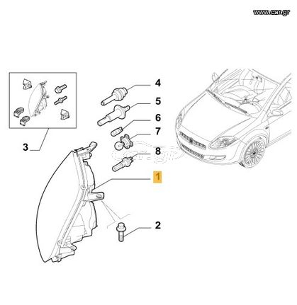ΦΑΝΑΡΙ ΕΜΠΡΟΣ ΔΕΞΙΟ ΗΛΕΚΤΡΙΚΟ ΜΑΥΡΟ ΜΕ ΛΕΥΚΟ ΦΛΑΣ FIAT BRAVO 2010-2014 51877883 ΚΑΙΝΟΥΡΙΟ ΓΝΗΣΙΟ ΕΙΔΙΚΗ ΠΡΟΣΦΟΡΑ !!