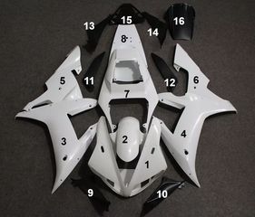 FAIRING ΜΕΜΟΝΩΜΕΝΑ ΤΕΜΑΧΙΑ ΠΛΑΣΤΙΚΑ YAMAHA YZF R1 2002-2003 ΑΒΑΦΑ