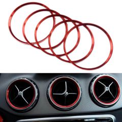 Δαχτυλίδια αλουμινίου αεραγωγών Mercedes A B GLA CLA Class W176 W246 W117 X156 Σετ 5τμχ – Κόκκινο