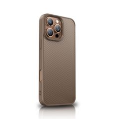 Wozinsky Carbon Fiber Case with MagSafe for Samsung Galaxy S25+ - Brown