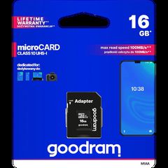 GoodRAM microSDHC 16GB U1 Class 10 με Αντάπτορα-thumb-2