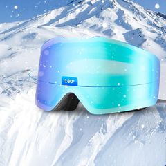 Qunature White Frameless Ski Goggles - White-thumb-3