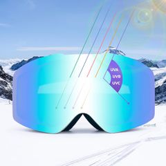 Qunature White Frameless Ski Goggles - White-thumb-1