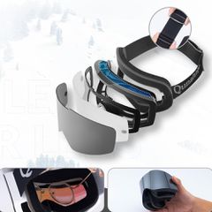 Qunature Black Frameless Ski Goggles - Black-thumb-2