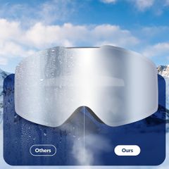 Qunature Black Frameless Ski Goggles - Black-thumb-4