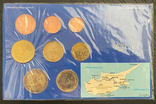 Cyprus Uncirculated 2008 Euro Coins-thumb-1
